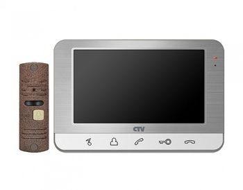CTV-DP701 S (серебро) комплект цветного видеодомофона (монитор CTV-M701 и вызывная панель CTV-D10NG)