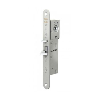 Abloy EL402/000000. EL402 Замок электромеханический соленоидный с ригелем. Без ручки. Нормально-закрытый. Изменяемый бэксэт 25/28/30/33/35 мм, 12/24 В. 550/300 мА, -25...+70 °С, в комплекте запорная планка EA307