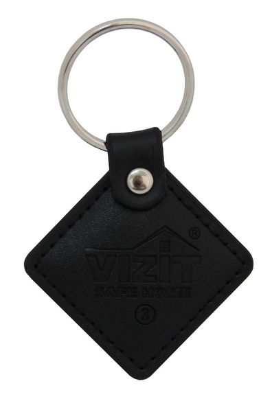 Бесконтактный брелок VIZIT-RF2.2-black кожаный (RFID-125 kHz брелок EM-Marin)