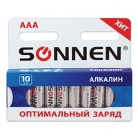Батарейки алкалиновые SONNEN AAA (LR03)
