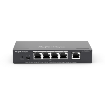 RG-ES205GC-P Коммутатор смарт 5*1Гб/c, 4 порта POE, бюджет  54 Вт, металлический корпус