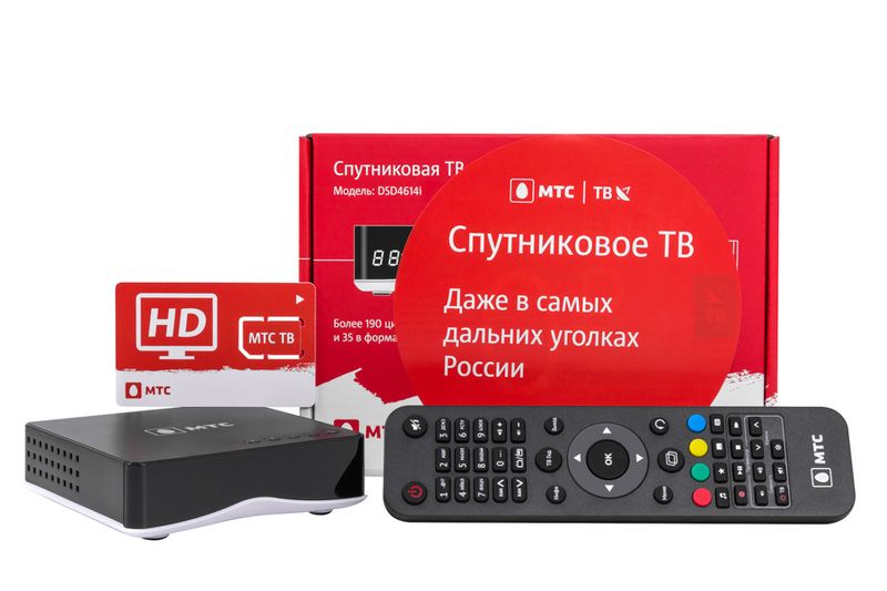 Спутниковое телевидение МТС ТВ №185 на 1 телевизор с ресивером EKT DCD 4614