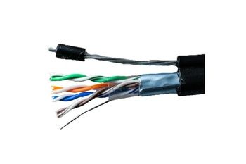 Кабель UTP 4 пары AWG 24 Cat.5e внешняя с тросом Cu Standard (UTP 4x2x0,48 Out/Cu Тр)