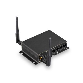 Роутер со встроенным 4G/LTE модемом Kroks Rt-Cse4 sHW, скорость 4G до 70 Мбит/с, 3G до 35 Мбит/с, LTE/850/900/1800/1900/2100/2600МГц, RP-SMA(female) - 2 шт для Wi-Fi антенн, SMA(female) - 2 шт для 3G/4G антенны, Wi-Fi антенна KC2-2400 SMA RP - 2 шт.