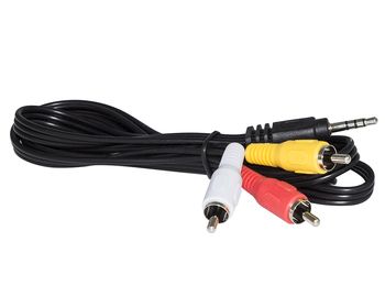 Шнур соединительный 3,5 мм TRRS-3RCA 1.0 м.