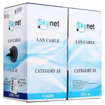 FTP4-CAT5e(24 AWG) Premium кабель для компьютерных сетей Skynet , медный, внешний, черный,305м