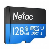 Карта памяти microSDHC 128Gb Class10 Netac NT02P500STN-128G-R P500 с SD-адаптером