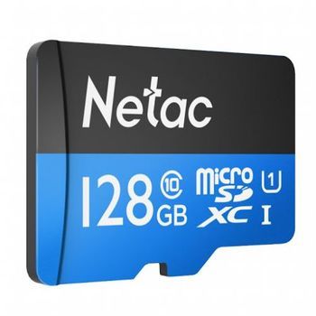 Карта памяти microSDHC 128Gb Class10 Netac NT02P500STN-128G-R P500 с SD-адаптером