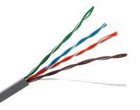 Кабель Digiflex 4 пары UTP CAT5E(BC) витая пара, кат. 5E, медь, одножильная, в бухте 305 м, 1 метр