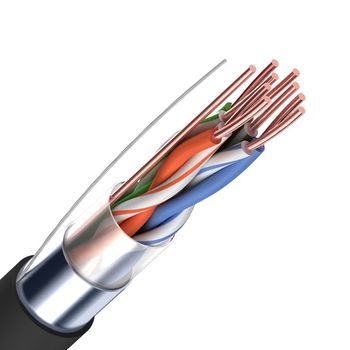Кабель витая пара LAN Cadena Pro FTP4-Cat5e OUT, бухта 305м, черный