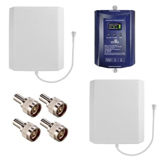Комплект усиления сотовой связи Vegatel ANT-700/2700-PO / Titan-900/1800 (LED) с внутренней настенной антенной до 100 м2