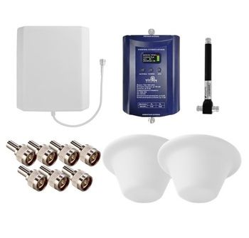 Комплект усиления сотовой связи Vegatel ANT-700/2700-PO / Titan-900/1800 (LED) с внутренними потолочными антеннами до 200 м2