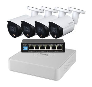Комплект видеонаблюдения для дома DS-N204(C) / DH-IPC-HFW2439SP-SA-LED-0360B 4 камеры