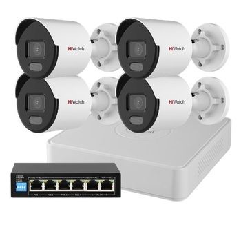Комплект видеонаблюдения для дома DS-N204(C) / DS-I450L(C) 4 камеры