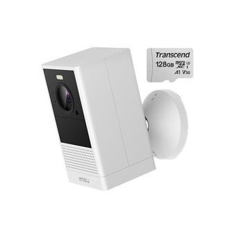 Комплект видеонаблюдения для помещения IPC-B46LP-White-imou / TS128GUSD300S-A 1 камера с аккумулятором