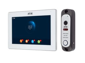 Комплект видеодомофона с wi-fi для дома AT-I-M721F/IW White / AT-I-D11C Silver