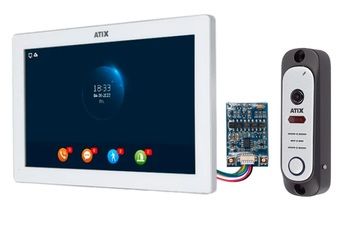 Комплект видеодомофона для квартиры с wi-fi AT-I-M1011F/IW White / AT-I-D11C Silver / МСК СЛИМ