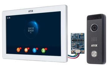Комплект видеодомофона для квартиры с wi-fi AT-I-M1011F/IW White / AT-I-D21F Black / МСК СЛИМ
