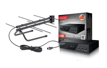 Комплект цифрового телевидения на 1 ТВ с комнатной антенной CADENA BAS-5133-P / Wunder Technik WT2-M3011