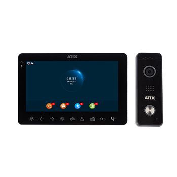 AT-I-K711F/T Black ATIX Комплект: видеодомофон FHD и видеопанель FHD