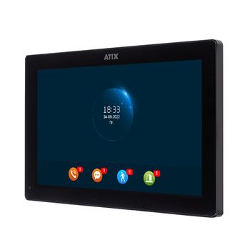 AT-I-M1011F/I Black ATIX Цветной домофон с FHD TFT сенсорным экраном 10 дюймов, встроенный МСК