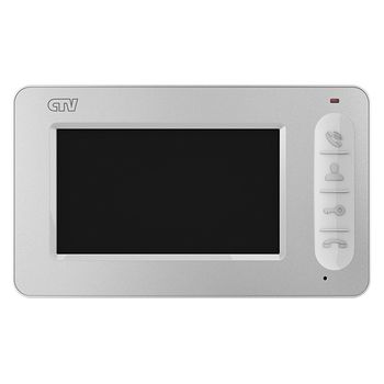 CTV-M400 W монитор видеодомофона, 4,3", Hands free, сенсорные кнопки, накладное крепление, подключение до 2 вызывных панелей, AC 100~240В, 151х90х25.2мм, цвет корпуса белый