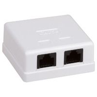Розетка информационная настенная RJ-45 категория 5е 2 порта