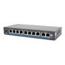 Atis PoE коммутатор PoE-1010-8P/250m. 8 портов 10/100 Мбит/с PoE и 2 порта 10/100 Мбит/с UPLINK