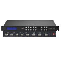 VIS-DVI0404-VW. Матричный коммутатор 4х4. Универсаные входы DVI-I, поддержка HDMI/DVI/VGA/YPbPr/CVBS. 4 USB входов, 4вх, 4вых аудиосигналов. Де-эмдендирование аудиосигналов. Возможность построения видеостен.