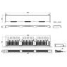 Патч-панель 19", 24 портов RJ-45, категория 6e  PPHD-19-24-8P8C-C6SH-110D