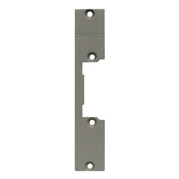 ST-SL011SP. Запорная планка короткая, 130х24х3 мм. Для защелок ST-SL150NC, ST-SL250NC, ST-SL160NC, ST-SL260NC, ST-SL150NO, цвет серый