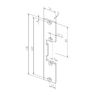 ST-SL011SP. Запорная планка короткая, 130х24х3 мм. Для защелок ST-SL150NC, ST-SL250NC, ST-SL160NC, ST-SL260NC, ST-SL150NO, цвет серый