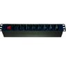 NTSS-PDU-1U-PL-8S - Блок розеток пластик 220В, 19", 1U, 8 розеток, 2К+З со шнуром 1,8м