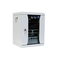 Шкаф настенный ЦМО ШРН-8.255-10 8U 320x310мм пер.дв.стекл съемные бок.пан. серый