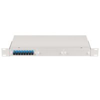 NMF-RP08SCUS2-WS-1U-GY. Оптический кросс NIKOMAX 19", 1U, укомплектованный на 8 портов SC/UPC, SM 9/125 OS2, стальной, серый, в комплекте: адаптеры, монтажные шнуры 1м, сплайс-кассета с крышкой и КДЗС