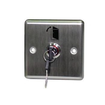 ST-ES110. Переключатель с ключом Keyswitch, врезной, 2 группы контактов, низкий уровень секретности