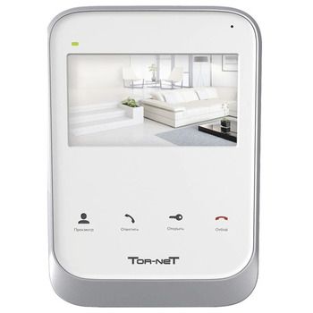 Монитор видеодомофона Tor-Net TR-26 W, монитор 4", 2 дверн.блока, белый