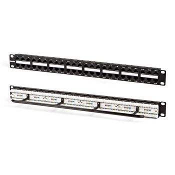 PPHD-19-48-8P8C-C5e-110D. Патч-панель высокой плотности 19", 1U, 48 портов RJ-45, неэкранированная, категория 5e, Dual IDC