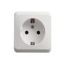 Розетка наружная с заземлением без шторок белая (PA16-003B) Schneider Electric/Этюд