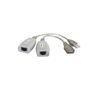 TA-U1/1+RA-U1/1 удлинитель USB 1.1 интерфейса для клавиатуры и мыши по кабелю витой пары (CAT5/5e/6) до 100м, USB звуковые платы и т.д. до 70 м. Комплект (приёмник + передатчик), USB А (для подключения устройств)