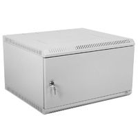 ШРН-Э-9.500.1. Шкаф телекоммуникационный 19" настенный разборный, дверь металл, 9U, 480х600х520 мм (ВхШхГ), полезная глубина: 456 мм, распределенная нагрузка: 50 кг, цвет серый (RAL 7035)