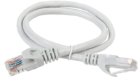 Патч-корд ITK (PC01-C5EU-2M-G) UTP вилка RJ-45-вилка RJ-45 кат.5е 2м серый ПВХ