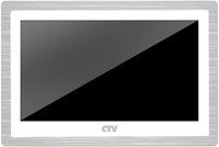 CTV-M4104AHD W монитор цветной 10", поддержка AHD/TVI/CVI/CVBS до 2 Мп, Hands free,Touch Screen, встр. дет. движ. на 4 канала, мультиформатность, автоответчик, micro SD(до 32ГБ), фоторамка и часы, 2 выз.панели/2 видеокамер/2 датчика тревоги/5 мон.,цв.бел