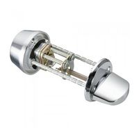 Abloy CY 001 N chrome. Цилиндр ключ+поворотная кнопка