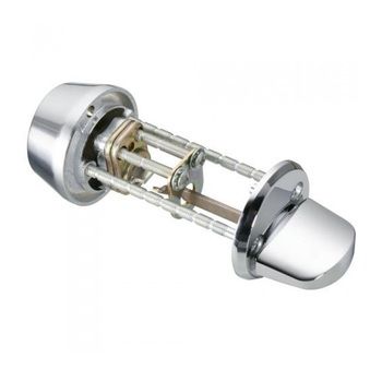 Abloy CY 001 N chrome. Цилиндр ключ+поворотная кнопка