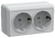 ERO24-K01-16-DC IEK розетка двойная с заземлением со шторками 16А