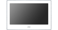 CTV-M4704AHD W 7" монитор цветной, AHD с IPS экраном, Hands free, дет.движ. на 4 кан, Touch Screen, поддержка Full HD(2Мп) AHD,TVI,CVI,CVBS, автоответчик, micro SD, фоторамка и часы, 2 выз.панели/2 видеокамеры/2 датчика тревоги/5 монитов, цв. корп. белый