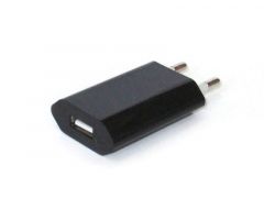 Адаптер питания USB, Сетевой, 1000 mA, черный