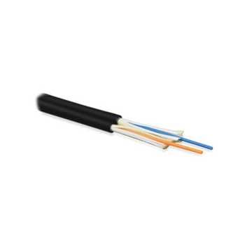 Hyperline FO-D2-IN-9S-2-LSZH-BK Кабель волоконно-оптический 9/125 (SMF-28 Ultra) одномодовый, 2 волокна, duplex, zip-cord, плотное буферное покрытие (tight buffer) 2.0 мм, для внутренней прокладки, LSZH IEC 60332-3, –40°C – +70°C, черный
