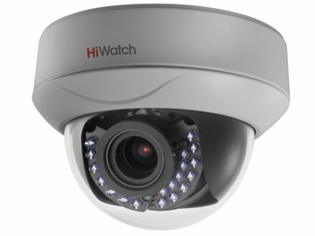 DS-T207P (2.8-12 mm) 2Мп внутренняя купольная HD-TVI камера с ИК-подсветкой до 30м и технологией PoC